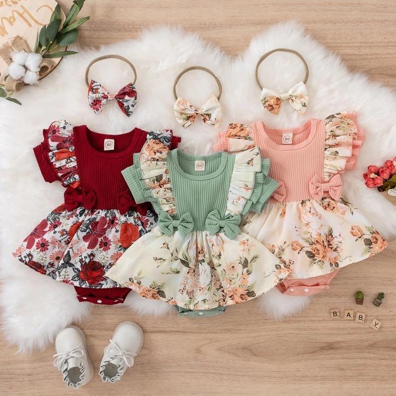 Vestidinho floral para bebês