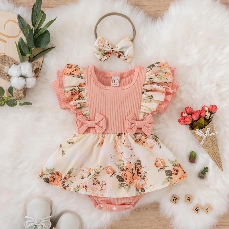 Vestidinho floral para bebês